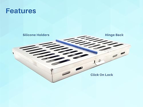 Miniatura 3 de ARTMAN - Caja de instrumentos para 5, 7, 10 y 20 instrumentos, organizador de instrumentos dentales (para 10 instrumentos)
