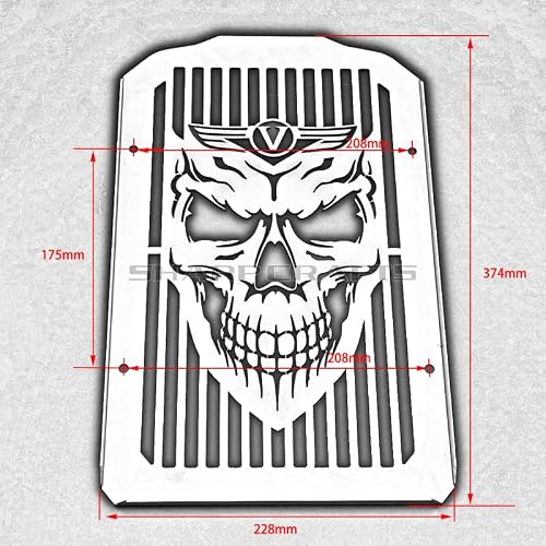 Motorcycle Radiator Cover Bezel Grill Grille Guard Protector for Kawasaki Vulcan 900 VN900 Custom 2010-2019 Metal plating CHROME - Thumbnail 4