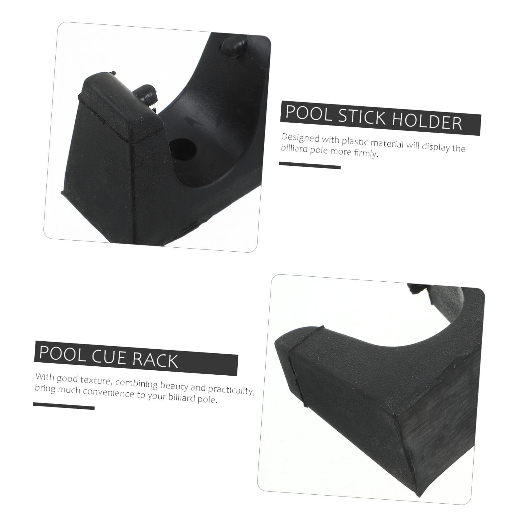 BESPORTBLE Support de Billard Crochet de Piscine pour poteaux Conseils de File d'attente de Pool Support Queue de Billard Etui Queue de Billard Support de Queue décoratif Porte-queues Black