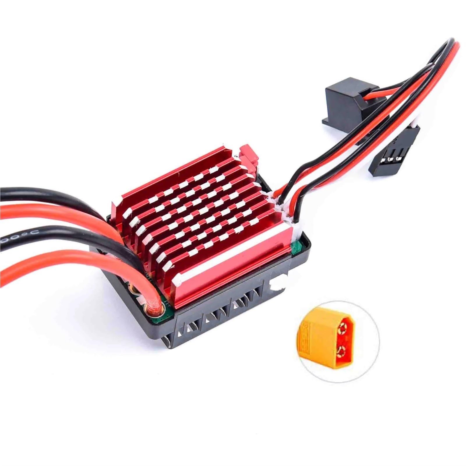 ESC RC Per Traxxas Per TRX4 Per TRX6 D90 Per HSP Per Redcat 1/10 60A Brushed ESC Regolatore Di Velocità Elettrico 6V/2A BEC RC Auto 4WD Camion Monster Crawler(XT60)