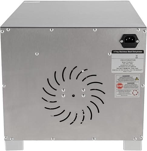 Miniatura 9 de Deshidratador de alimentos de 700 W, máquina deshidratadora de acero inoxidable con temporizador digital ajustable de 24 horas y pantalla LED,