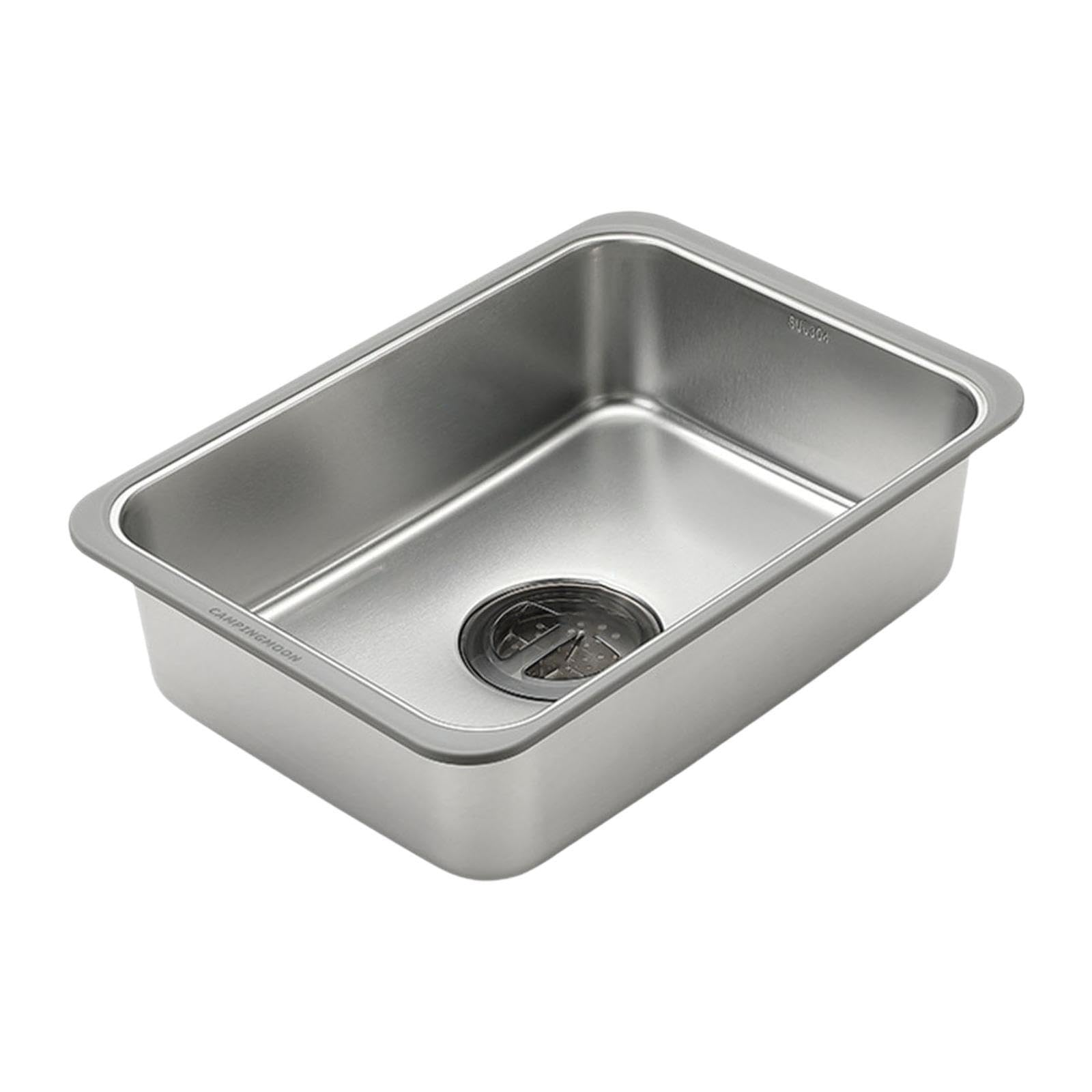 Lavello da tavolo da campeggio in acciaio inossidabile, lavello multifunzionale per esterni, facile pulire, durevole, per la conservazione dell'acqua, accessori per il lavaggio delle stoviglie