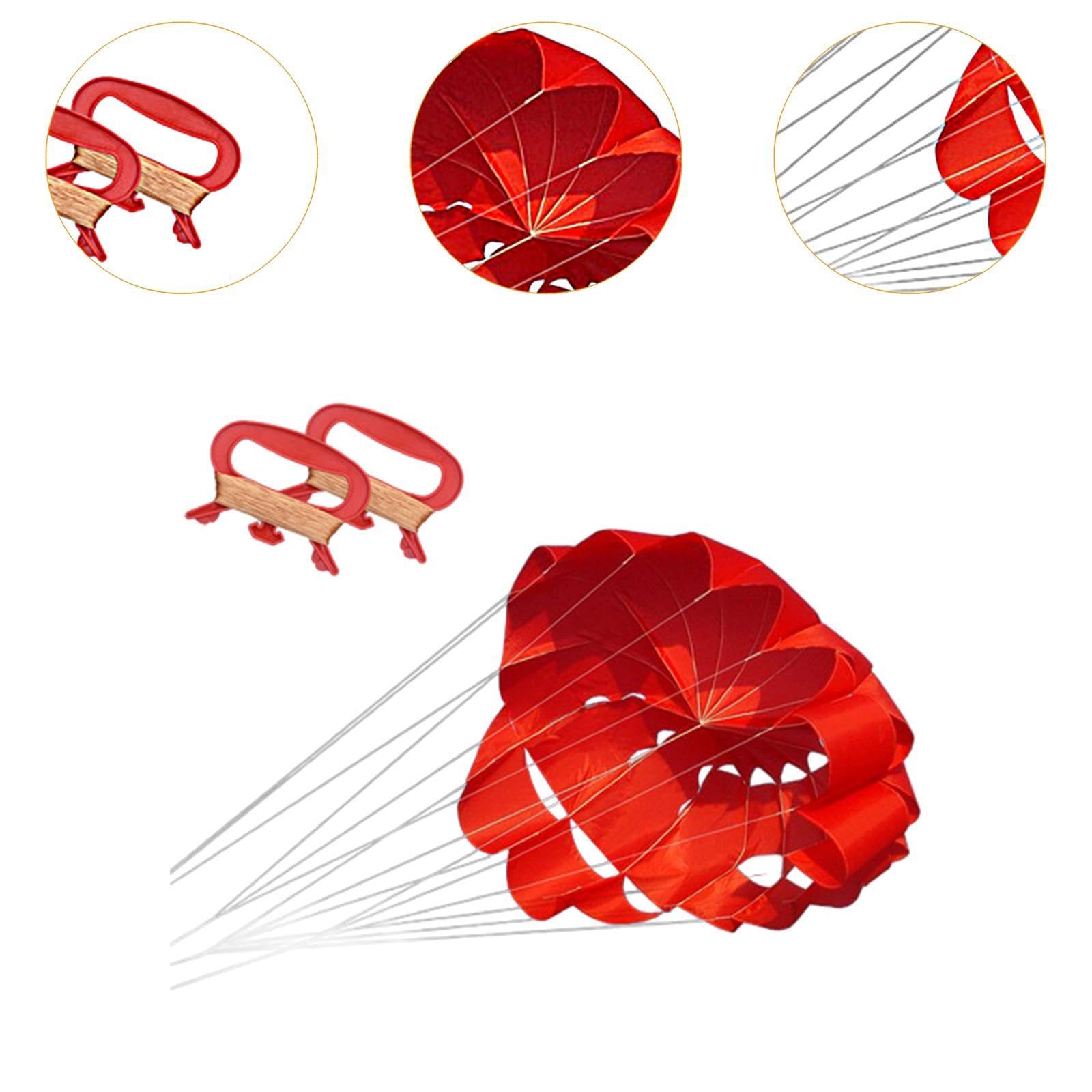 Cerf-Volant Sky Outdoor, Cerf-Volant Parafoil Double Ligne Rouge Jaune 1,9 m de diamètre