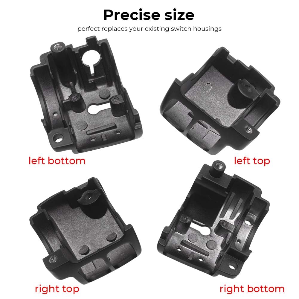 Motorcycle Handlebar Switch Housing Cover w/Button Caps Kit Fit for Harley 2014-2022 XL, 2012-2017 Dyna and 2012-2015 Softail (Black)