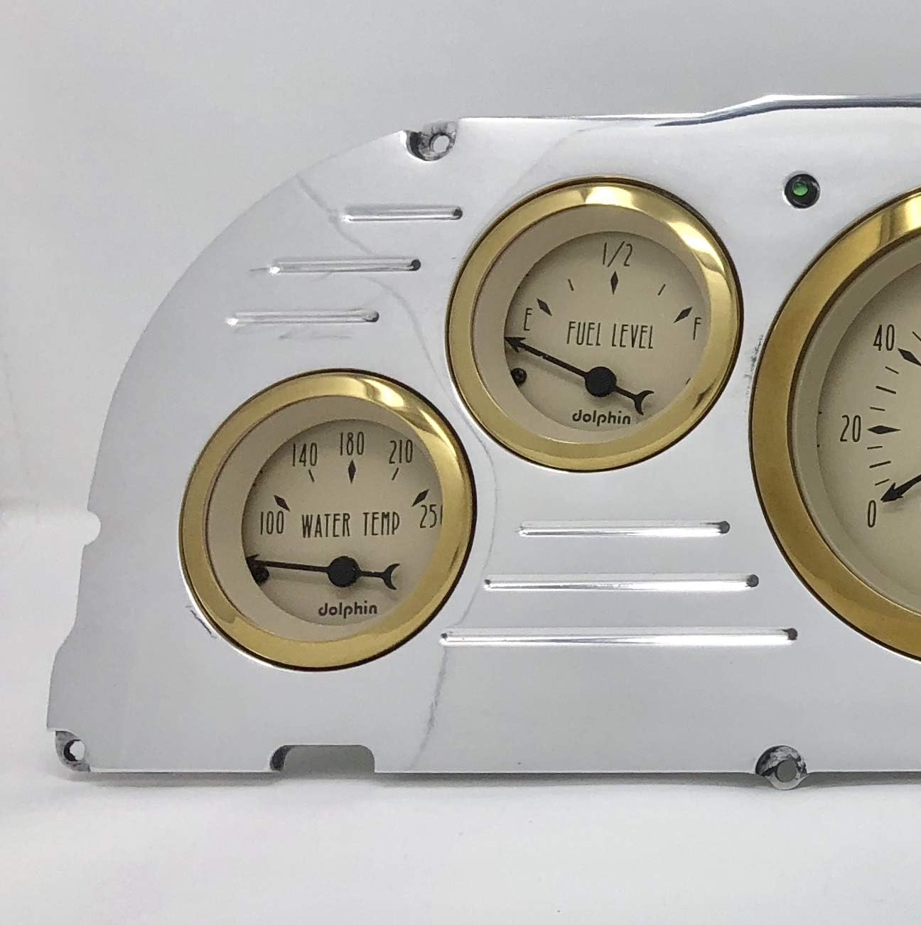 Dolphin Gauges 1960 1961 1962 1963 Chevy Truck 6 Gauge Dash Cluster Panel Set Programmable Gold
