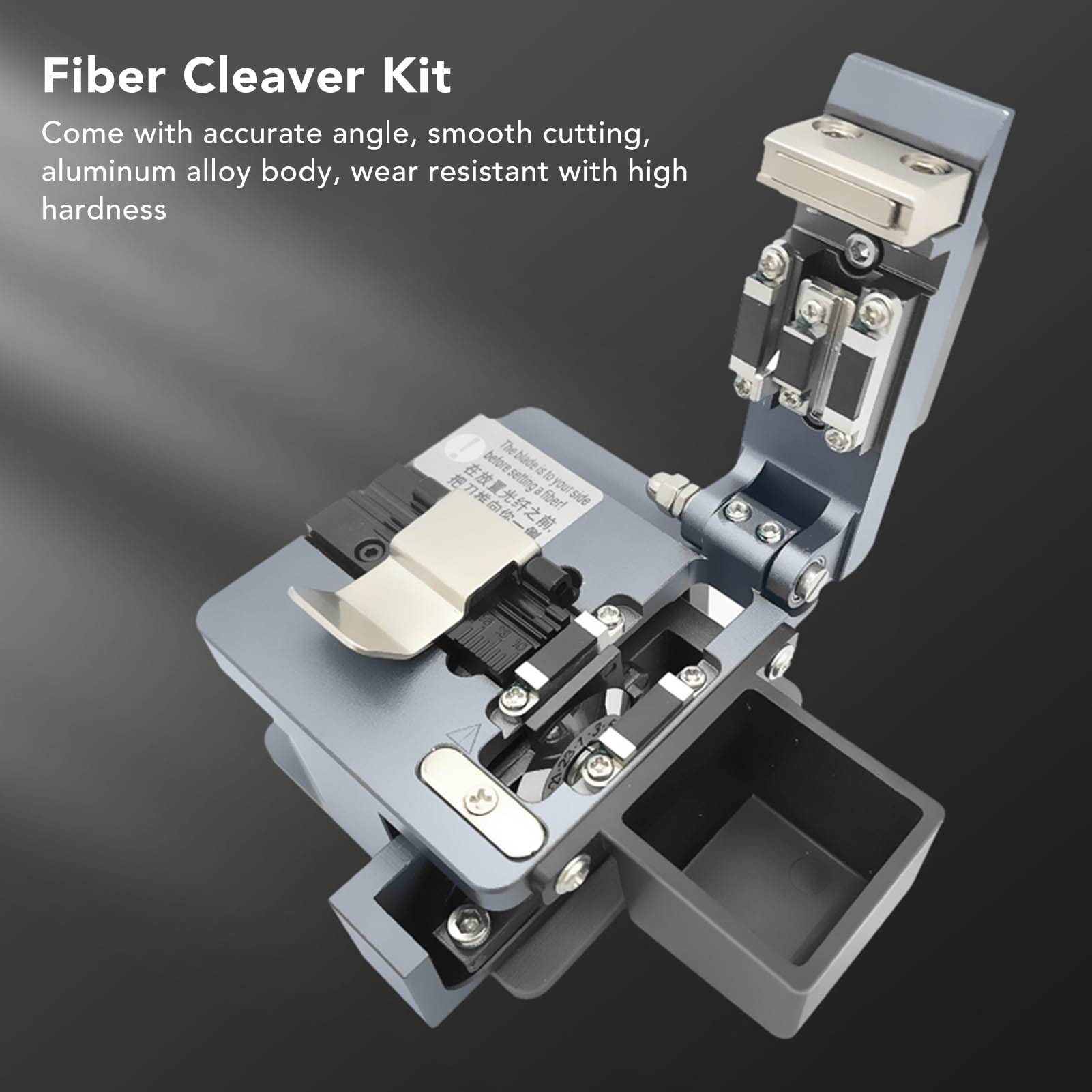 Kit de herramientas para cuchilla de fibra, cortador de cuchilla para corte de cable óptico, fusión en caliente, empalme en frío, parte trasera automática neutra para corte de
