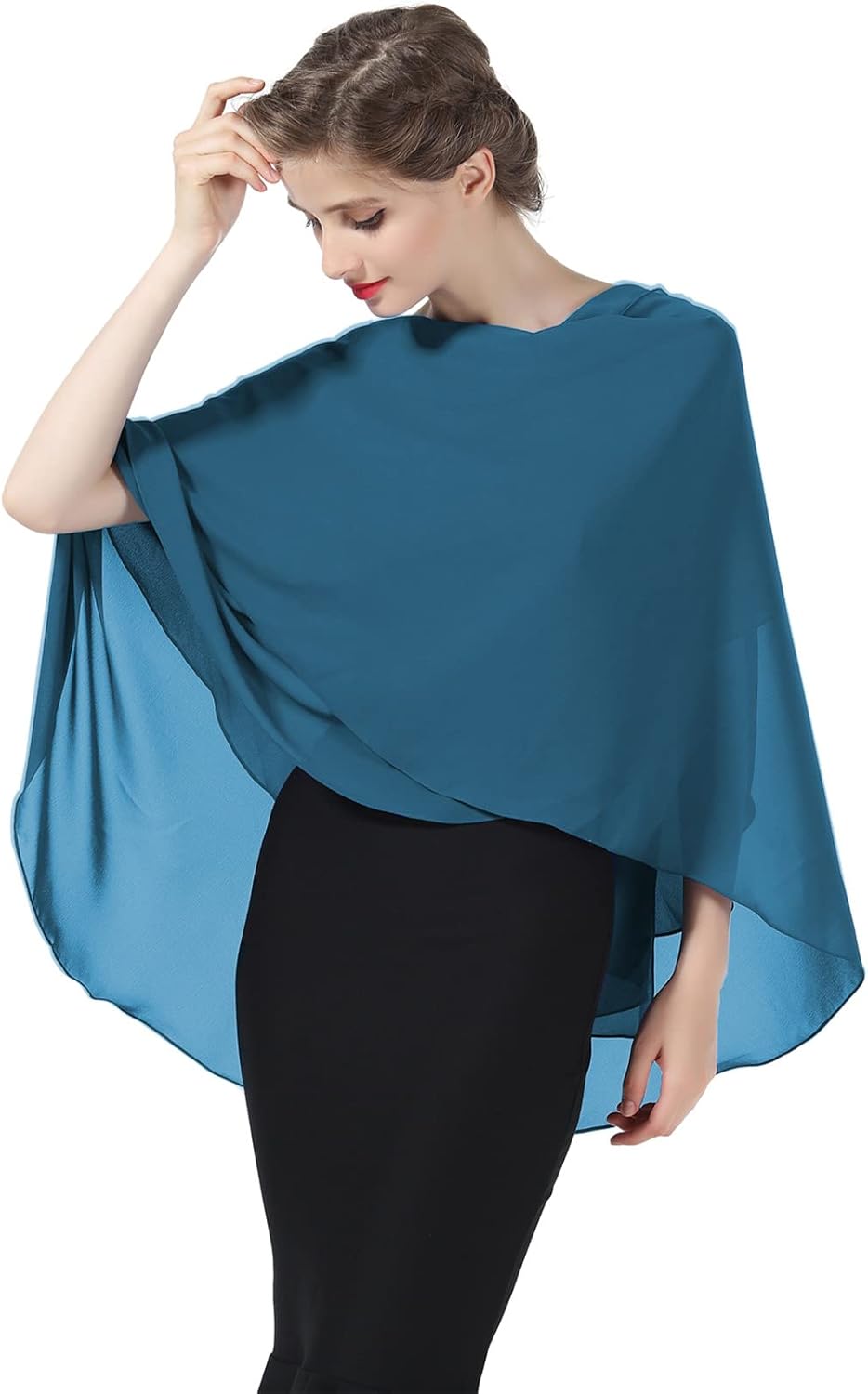 BEAUTELICATE Shawls Wraps Scarf Chiffon For Women Bridal Wedding Evening Dresses