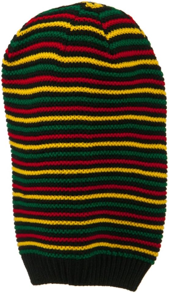 Rasta Striped Multi Deep Beanie - Rasta