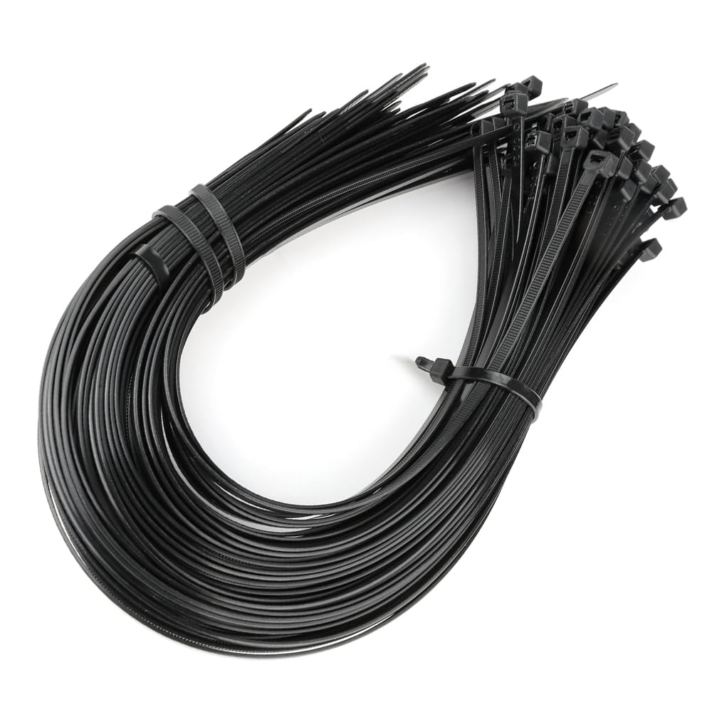 UKCable-Ties Cable Ties 580mm x 12.7mm Black Nylon Plastic Zip Tie Wraps - Pack of 1000