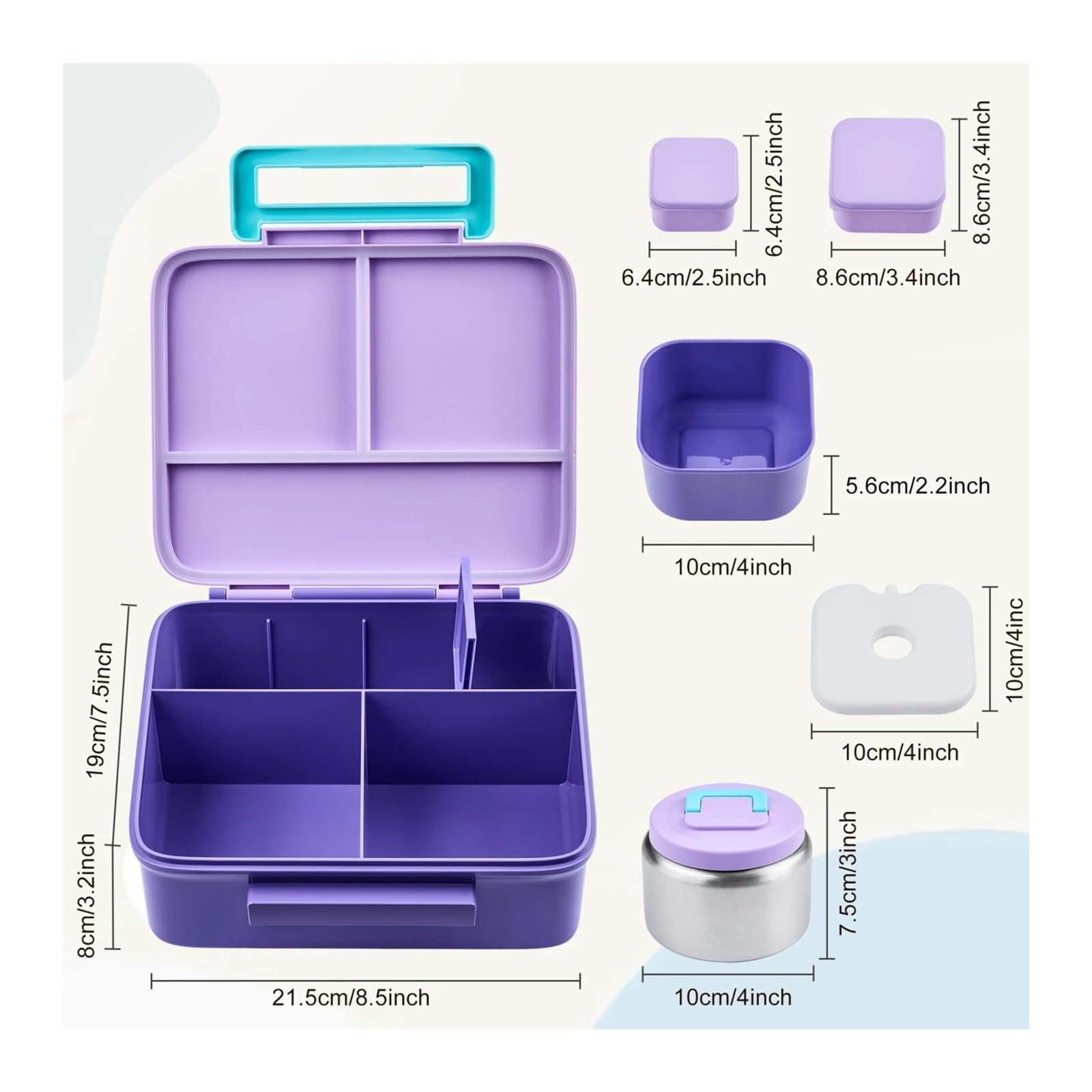 Fiambrera Bento For Niños Con Termo De Sopa De 8 Oz A Prueba De Fugas