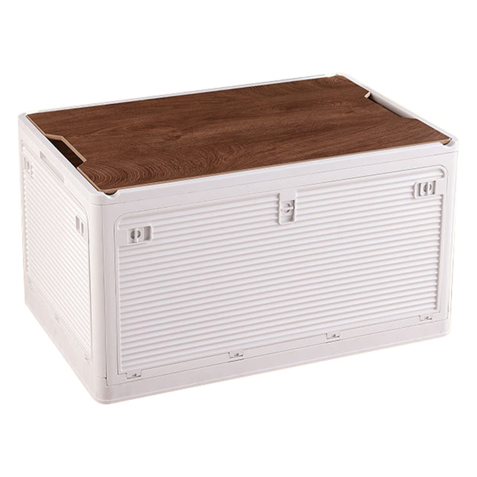 Camp Box Organiseur de Coffre de Rangement Multifonctionnel Pliable 36L Grande Capacité Boîte de Rangement de Camping en Plein Air Étanche Empilable Grande Capacité Bac de(Blanc(5 Portes))