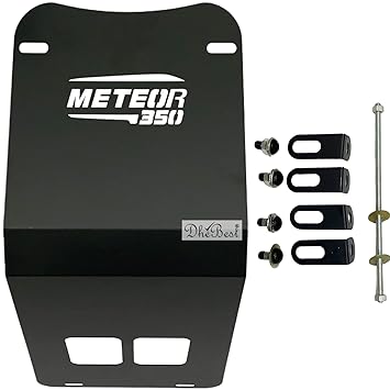 Dhe Best Bike Engine Plate Engine Sump Guard Engine Protection Plate Black Compatible with Royal Enfield Meteor