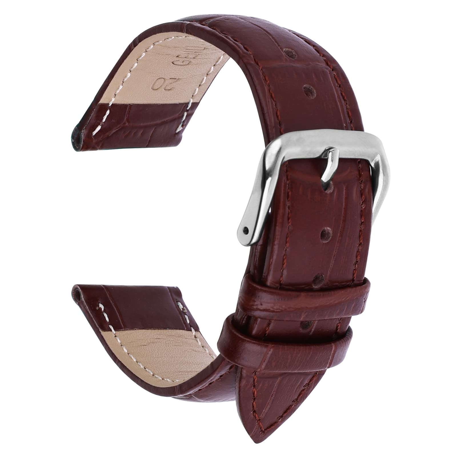 Horlogeband 12mm zwart leer | Beste aanbieding