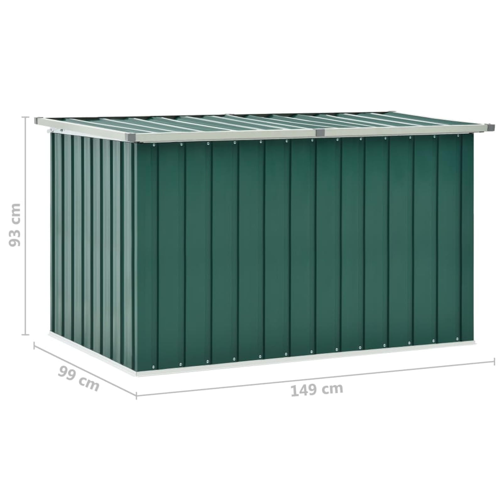 JUDYY Caja de Almacenamiento de jardín, Baul Almacenaje Exterior, Baúl Exterior, Baul para Exterior, Arcon Jardin, Baul Jardin Exterior, Verde 149x99x93 cm