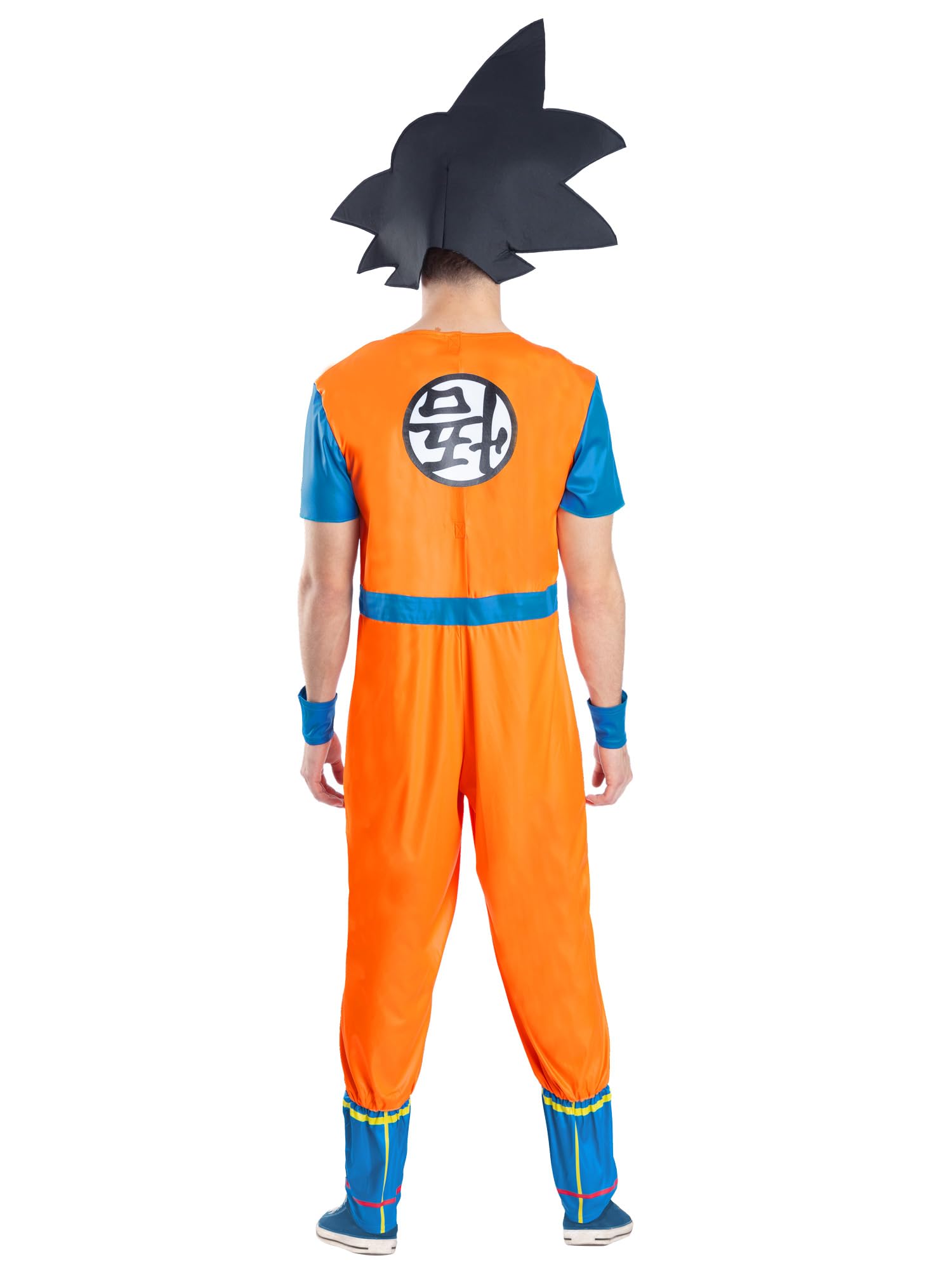 Smiffys Dragon Ball Z Goku Costume Adults, Official Licensed Anime Cosplay Outfit Orange Blue Jumpsuit, Wristbands - Image 3