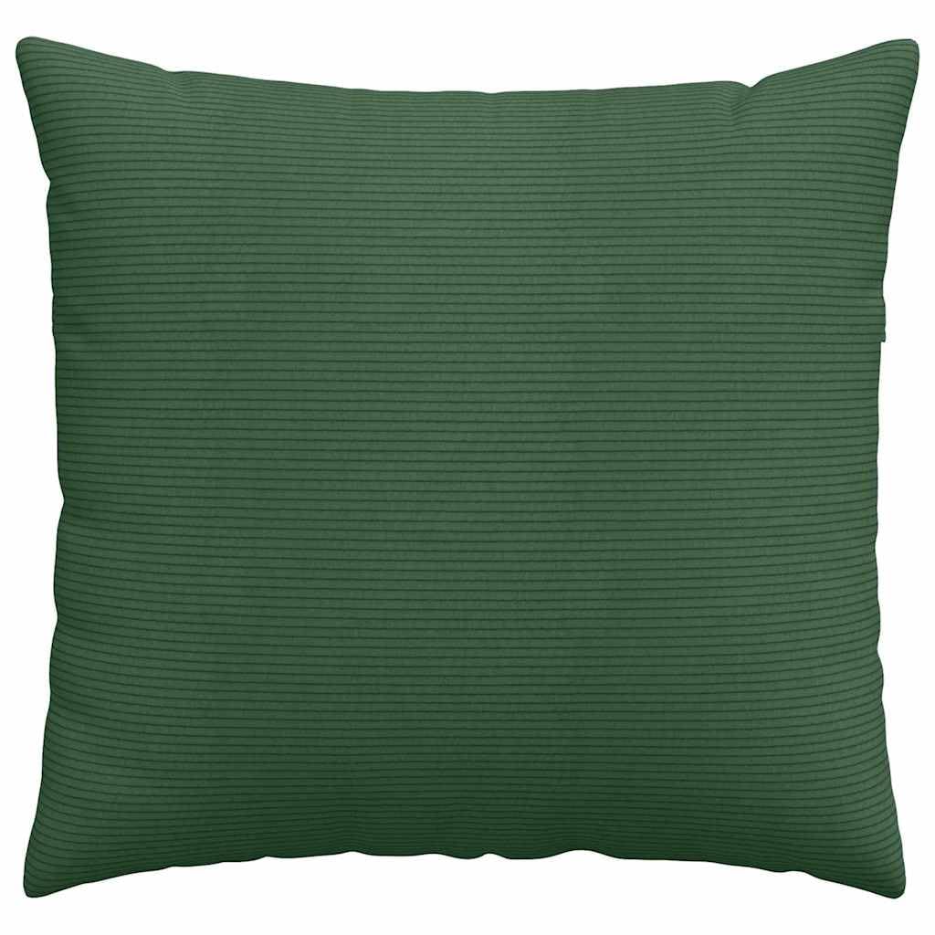 Sofakissen 2er Set Dunkelgrün 45 x 45 cm aus Cordstoff
