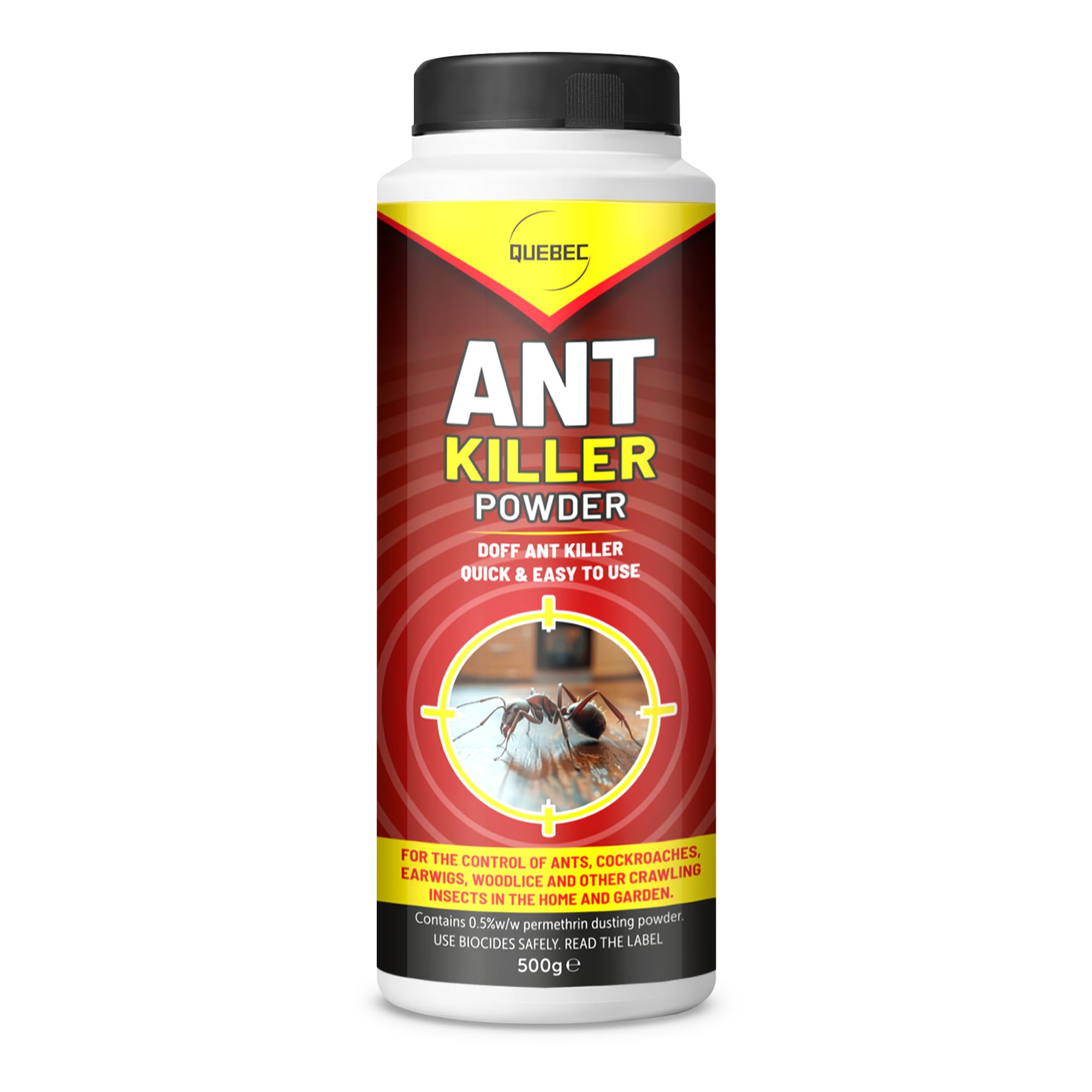 Ant Killer Powder 500g – Powerful Crawling Insect Killer Dust – Kills Ants, Cockroaches, Woodlice & Earwigs – Indoor & Outdoor Pest Control