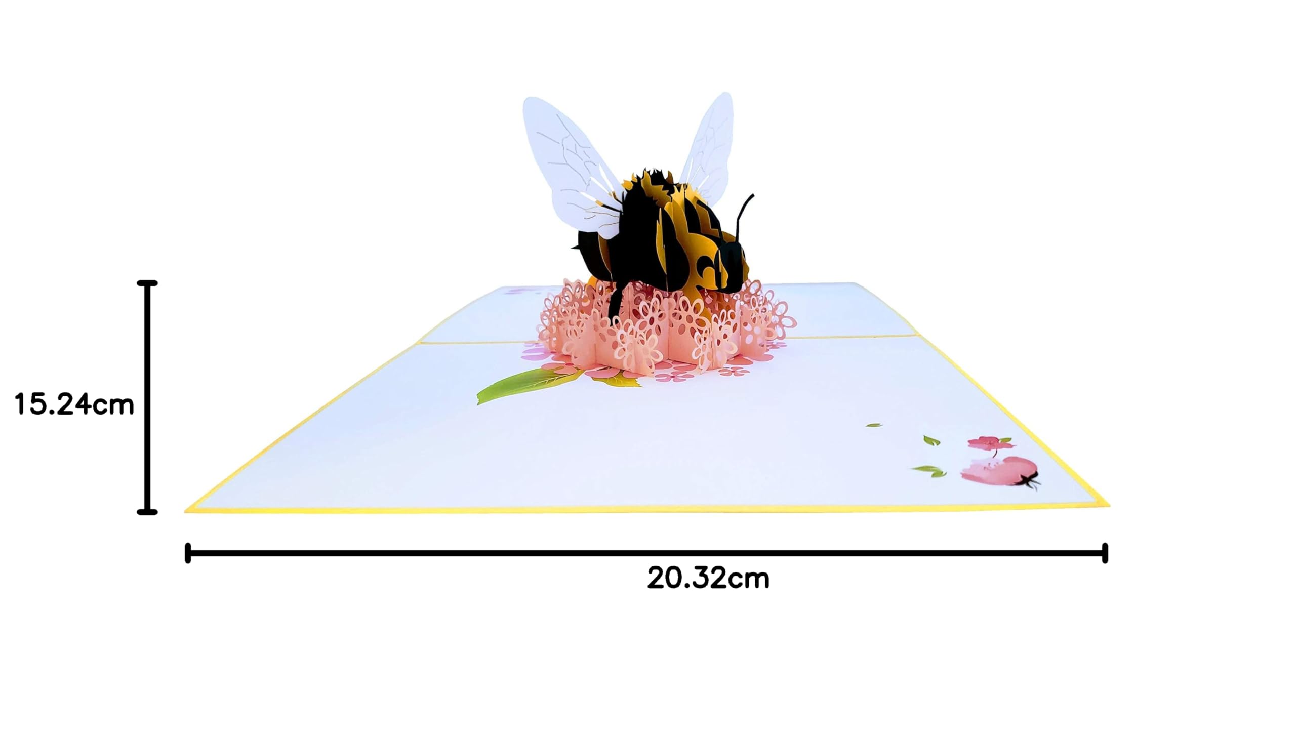iGifts And Cards Happy Floral Bee 3D-Pop-Up-Grußkarte – Thinking of You, Happy Birthday, Muttertag, Get Well Soon, Miss You, Congratulations, Love, Cute, Fun