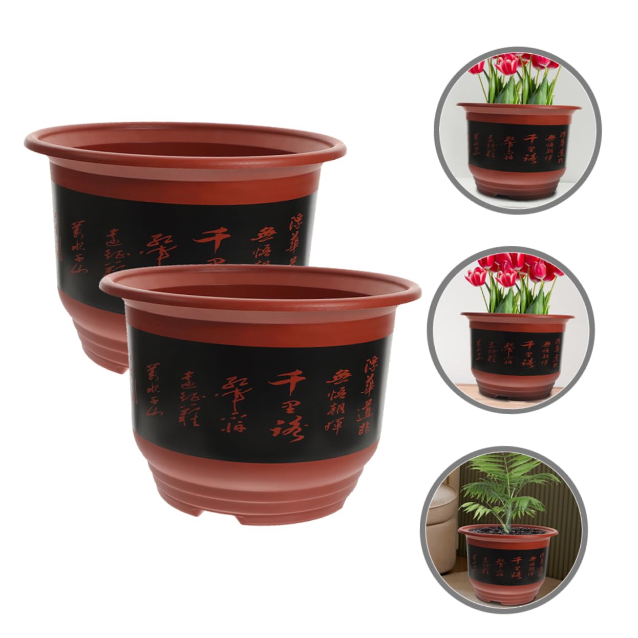 YARNOW 2pièces Pot De Fleurs Plastique Drainage pour Orchidées Pots De Pépinière Jardinière Extérieure