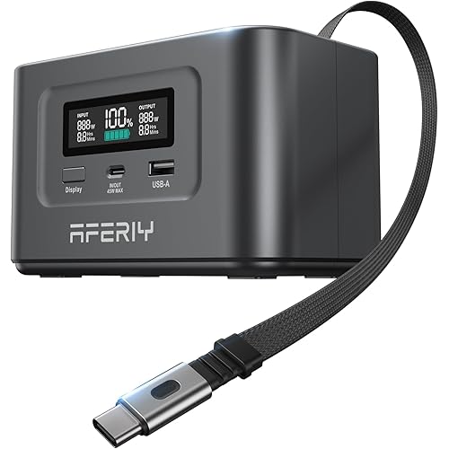 AFERIY 31000mAh Power Bank Station,100W PD3.0 Laptop Portable Charger, 145W Total Fast Charging,LiFePO4 Battery Pack 3000+ Cycles for MacBook Pro/Air/ipad/iPhone 17/16/Samsung S24/Dell/HP and More