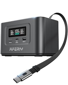 AFERIY 31000mAh Power Bank Station 100W PD3 0 Laptop Portable Charger 145W Total Fast Charging LiFePO4 Battery Pack