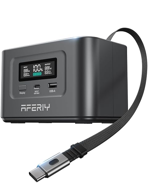 AFERIY 31000mAh Power Bank Station 100W PD3 0 Laptop Portable Charger 145W Total Fast Charging LiFePO4 Battery Pack