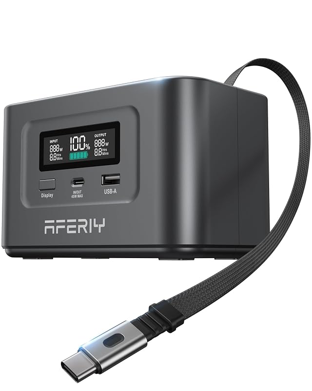 AFERIY 31000mAh Power Bank Station 100W PD3 0 Laptop Portable Charger 145W Total Fast Charging LiFePO4 Battery Pack