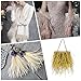 Soarer Champagne Feathers Fringe Trim - 2Yards 5-7inch Ostrich Feathers for DIY Sewing Clothing,Jewelry,Wedding,Home Party(Champagne)
