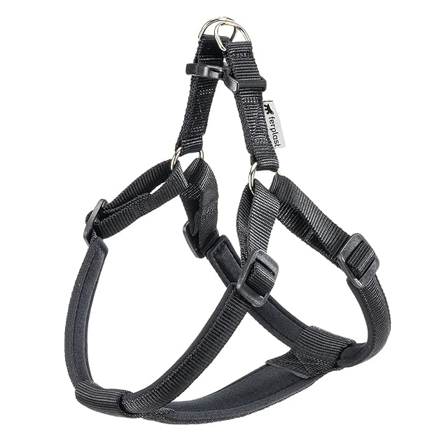Ferplast Arnés para Perros Daytona, Arnés para Perros Mediano y Grande, Acolchado, Ajustable, Negro