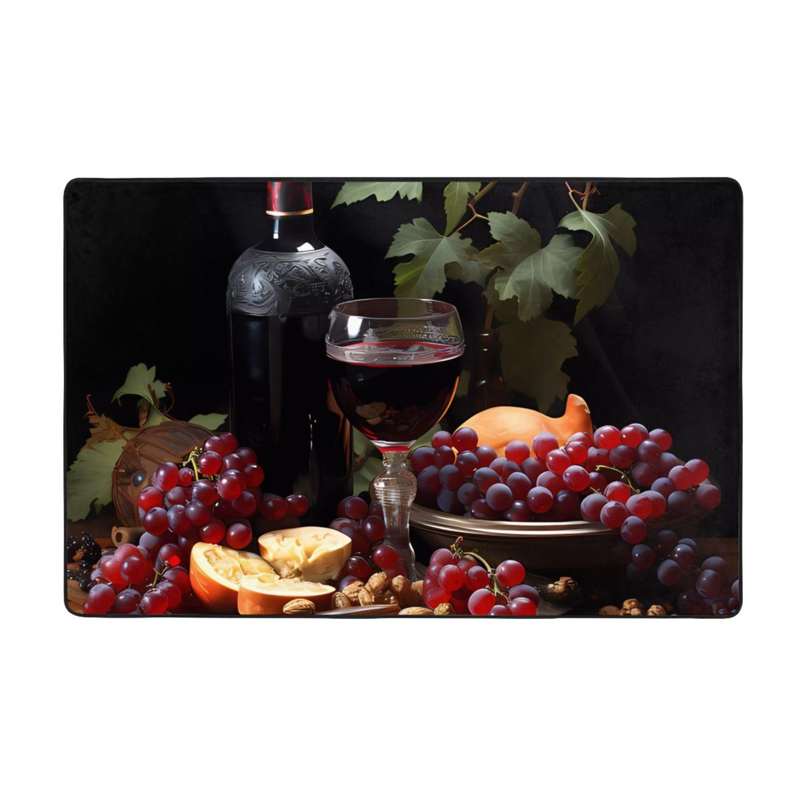 Tapis de cuisine imprimé fruits absorbant et tapis de bain antidérapant lavable pour votre maison