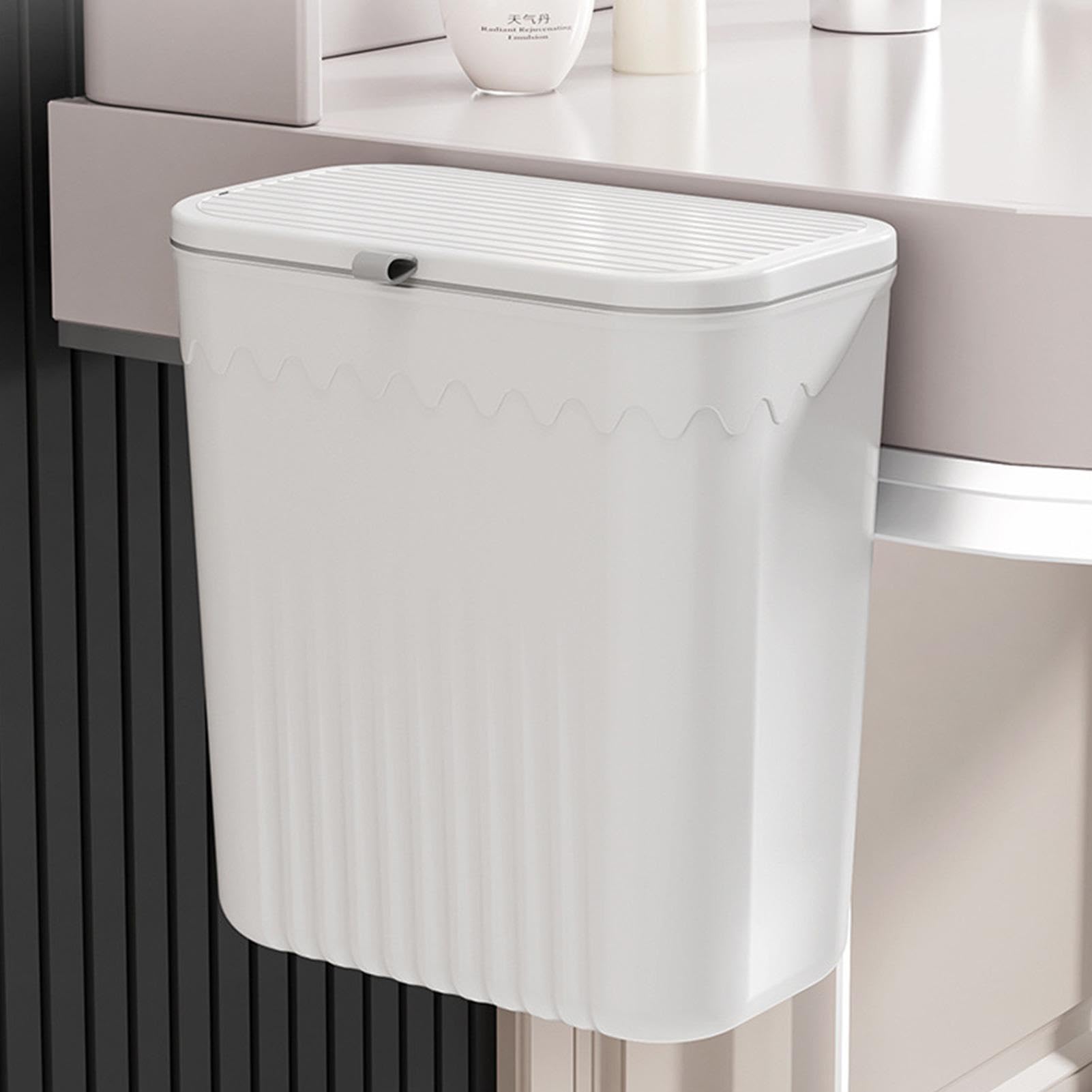 Generico Pattumiera Da Appoggio, – Premium Appendere Appendi La Per | Cucina Appendibile Contenitore Rifiuti, Di Grande Diametro Con Coperchio | Multipurpose Outdoor Indoor Utility Lightweight