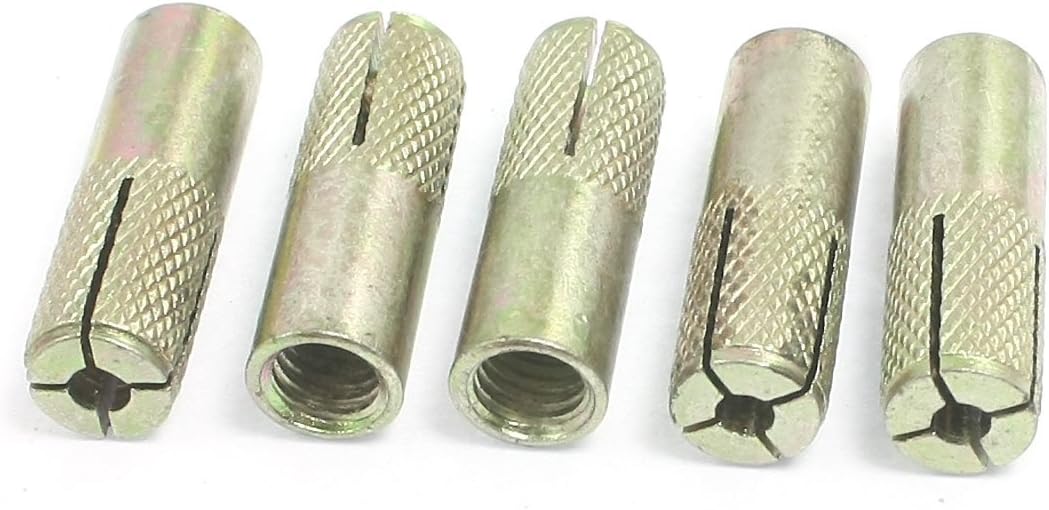 5 Pcs Nuts 6mm Female Thread Metal Expansion Bolt Sleeve Panel Nuts Anchors Tool