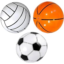 3 PCS Inflatable Beach Balls, Mini Inflatable Water Balls Suitable for All Ages, Ideal for Swimming Pool Games & Beach Activities
