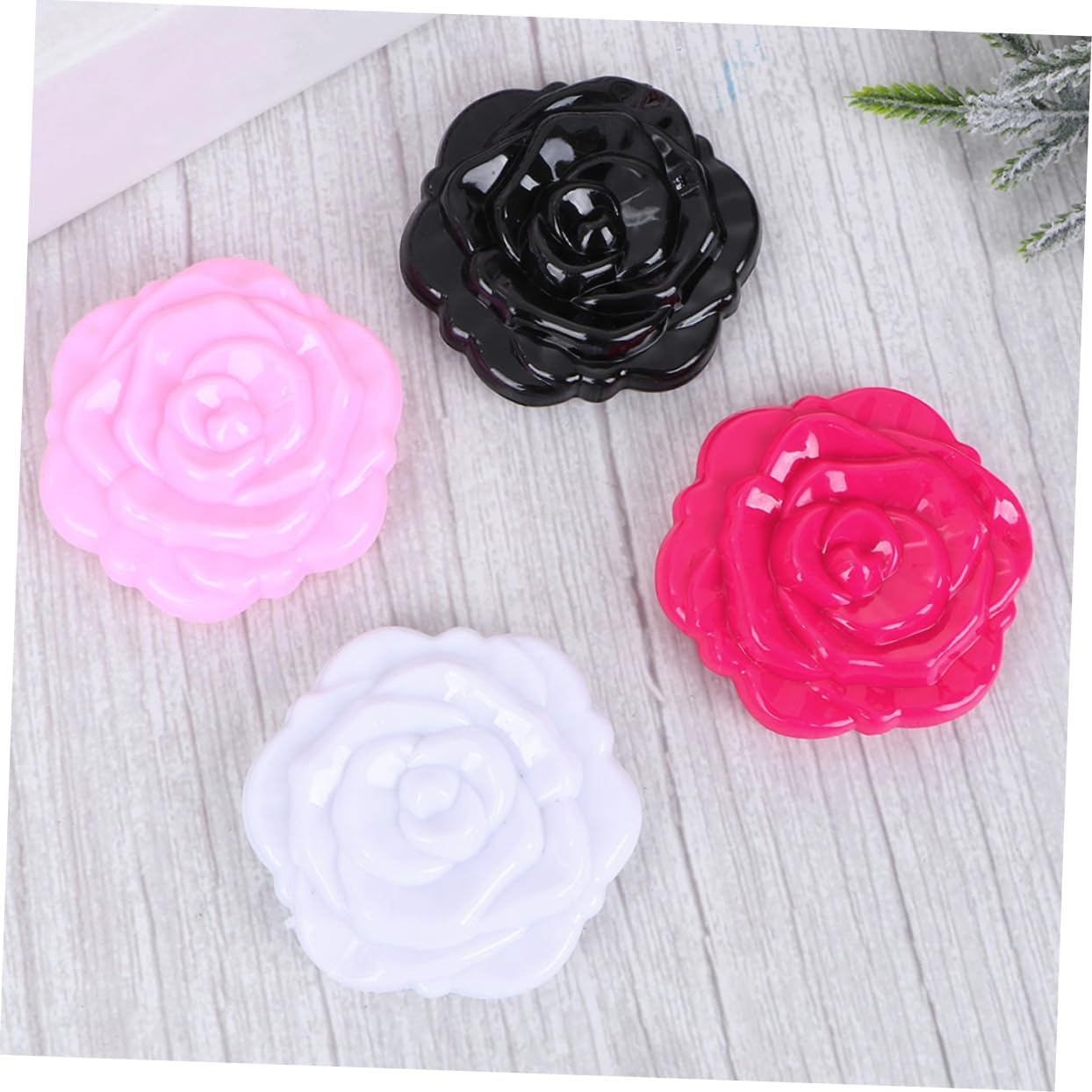 12pcs Compact Mirrors for Women Portable Double Sided Makeup Mirrors Rose Design for Travel Purse Use