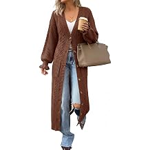 Yousify Womens Long Duster Cardigans Chunky Knit Maxi Sweater Dress