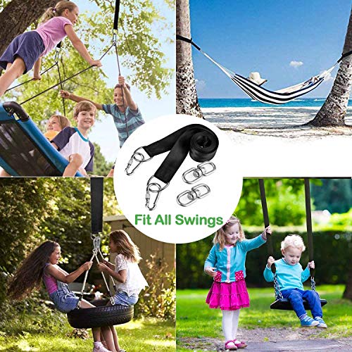 Werfeito ML-FT-QQS-01 Extra Long Tree Swing Straps, 3Ft/10Ft/20Ft/30Ft Tree Swing Hanging Straps Kit Holds 5000 Lbs With Tree Protector, Heavy Duty Carabiner And Swivel Perfect For Swings & Hammocks thumb #5