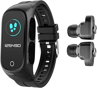 N A 2 In 1 Smart Bracelet, 0.96 Inch TFT Color Screen Single Touch with TWS Wireless Bluetooth Headset, Wireless Earphone Smart Watch Bluetooth Call, Sleep Monitor Women Men Sport Smart Band