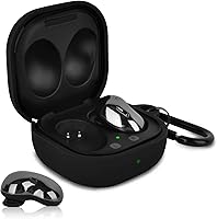 Vista 3 de Estuche de silicona AIRSPO Compatible para Samsung Galaxy Buds 2 Pro/Galaxy Buds2/ Galaxy Buds Pro 2/ Galaxy Buds Live/Galaxy Buds FE (Negro)