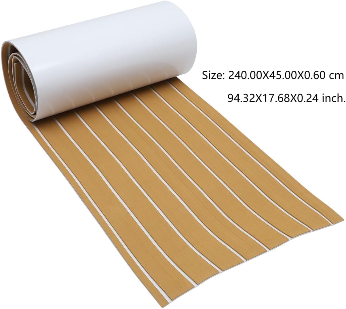1Roll Eva Non Slip Boat Flooring Mat Self Adhesive Decorative Decking Sheet for Easy Installation Yachts Pontoons and Boats