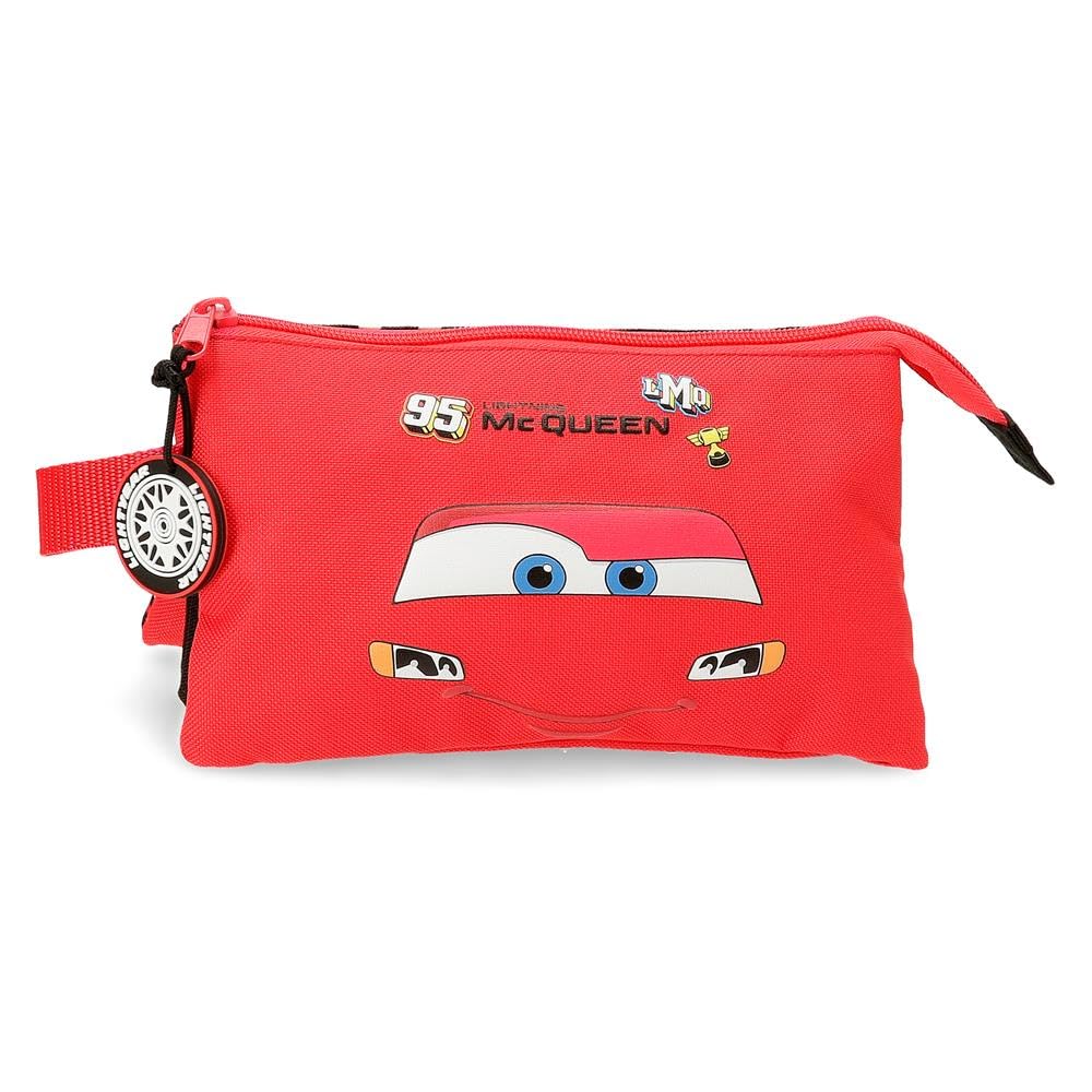 Disney Joumma Cars McQueen Red Estuche Triple Rojo 22x12x5 cm Polyester