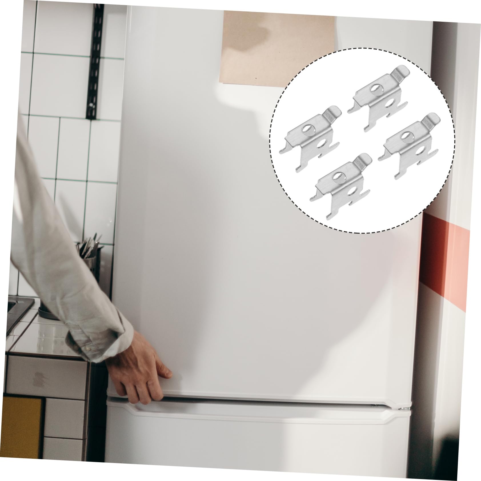 10 Stück Edelstahl Kühlschrankregalhalterungen – Kältebeständige Gefrierfach Regalclips