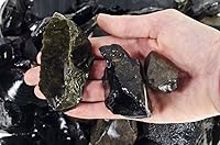 Vista 4 de Fantasia Materiales: 1 libra de piedras en bruto de obsidiana surtidas de México - Vidrio de volcán natural crudo
