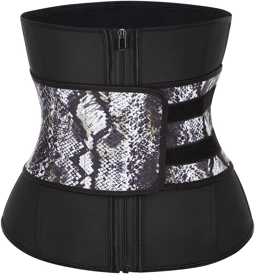 Waist Trainer Latex Women Hot Sweat Corset Steel Boned Body Shaper Girdle Black