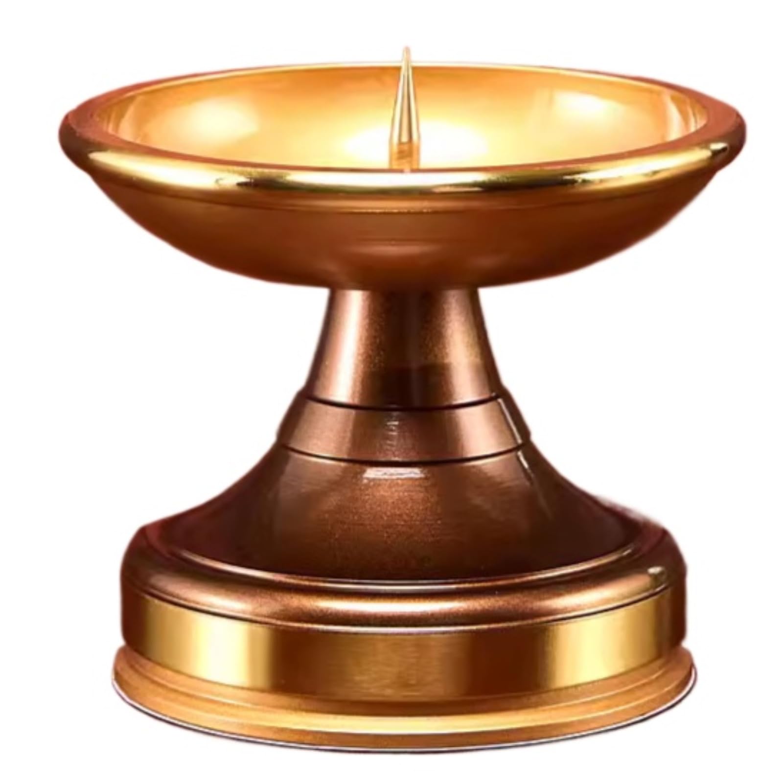 Kerzenständer aus reinem Kupfer, 9 cm, buddhistischer Schrein-Kerzenleuchter für den Haushalt