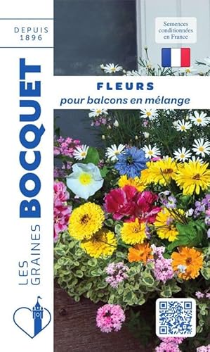 Sachet de graines de Fleurs à balcons en mélange - 2 g - fleur annuelle - LES GRAINES BOCQUET