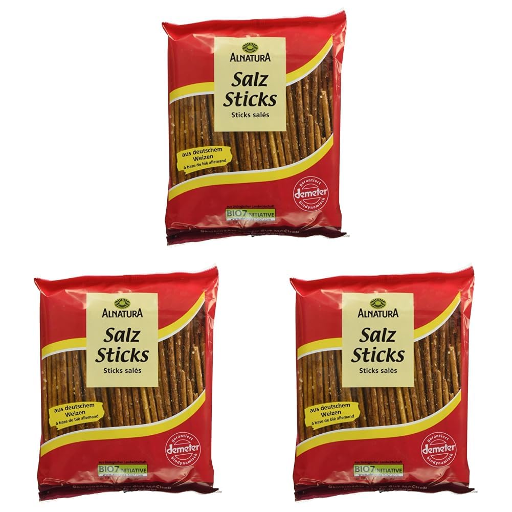 Alnatura Bio Salzsticks, 100g (Packung mit 3)