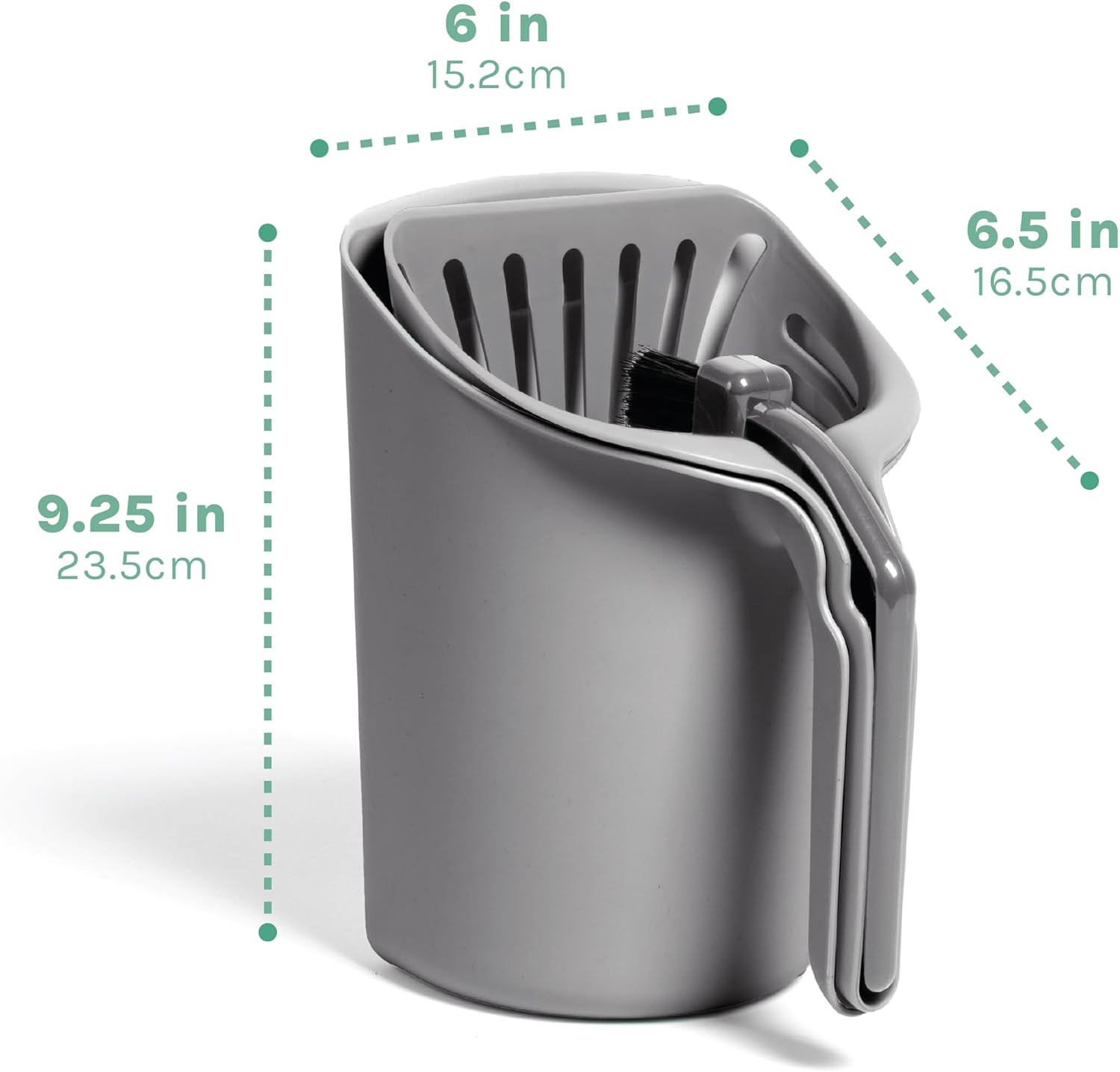 Kitty City Infinity Cat Litter Scoop with Holder – Non-Stick Aluminum Litter Sifter & Deep Shovel, Ergonomic Handle, Easy Clean Poop Scooper for Cats image 5