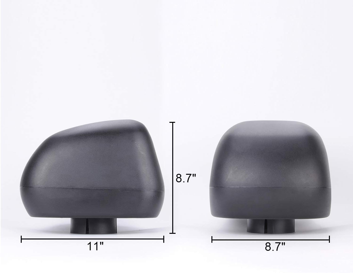 Generic Universal Snorkel Head Square Mushroom Replacement with 3.03inch Inlet 1PC, black