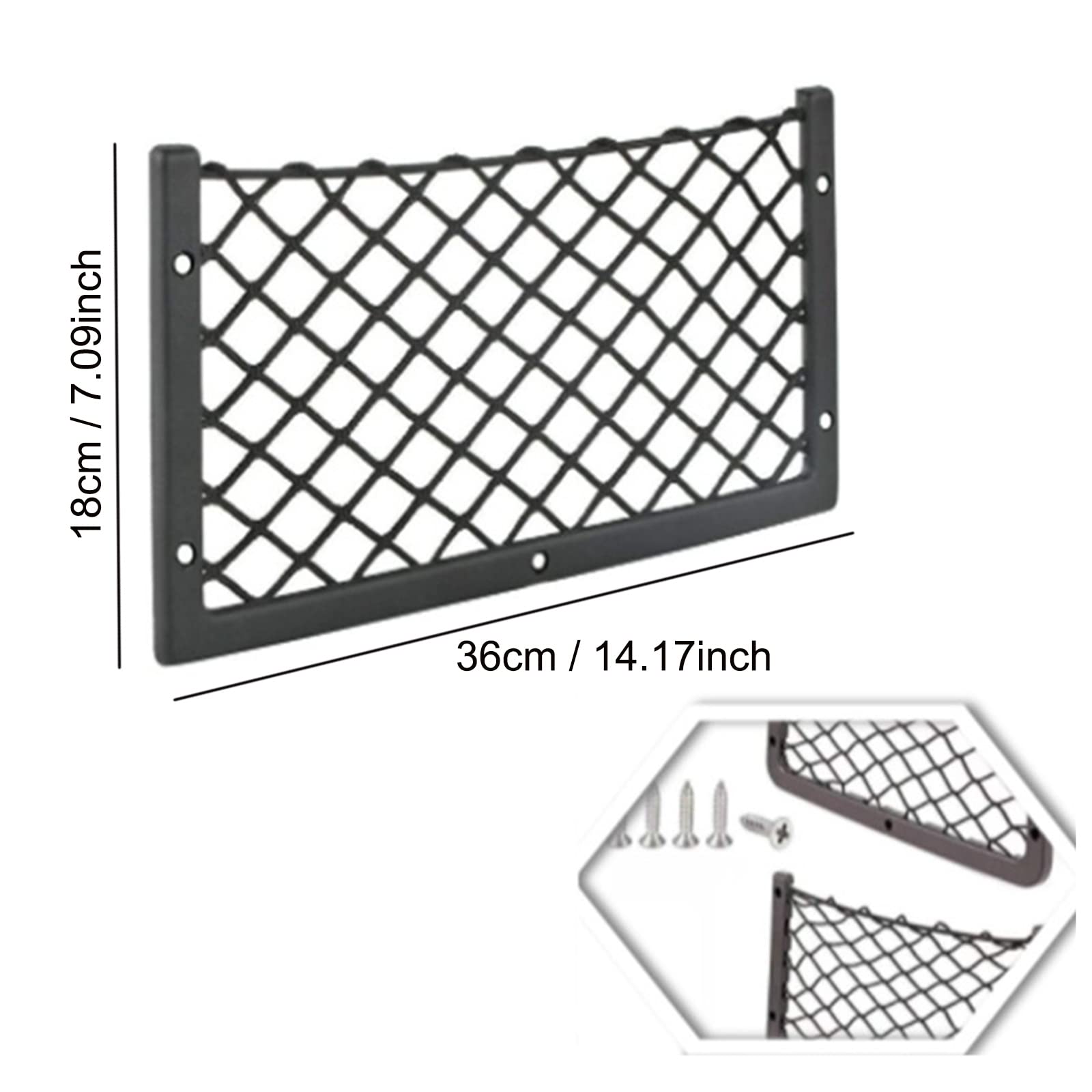 Rete Organizzatrice Bagagliaio Auto - 2 Pezzi Con Viti E Elastici, Per Tenere Tutto In Ordine - Foto 8