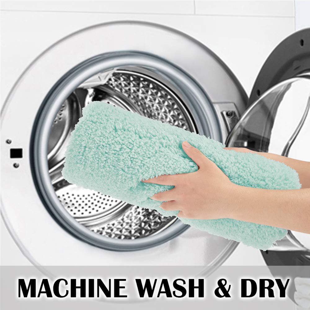 Suchtale - Tappeto da bagno antiscivolo per bagno, assorbente, in morbida microfibra, lavabile in lavatrice, per il bagno 20" x 32" acqua